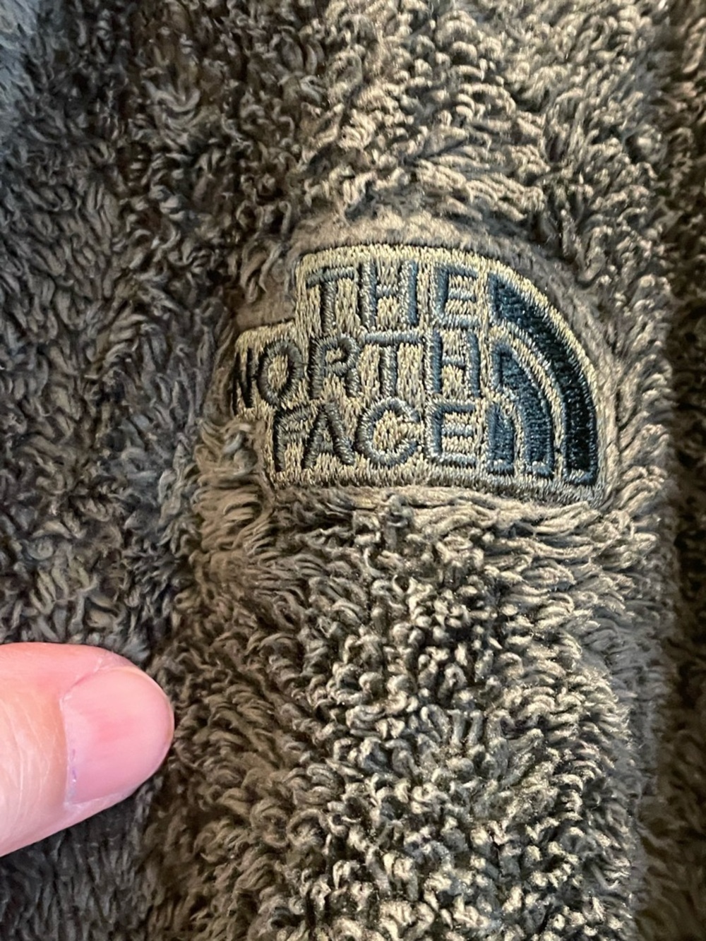 The North Face Olive Green Sherpa Zip-Front Jacket - Picture 2 of 10